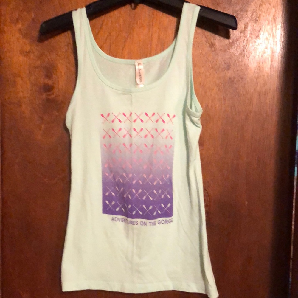 Adventures on the Gorge WV mint tank top sz small